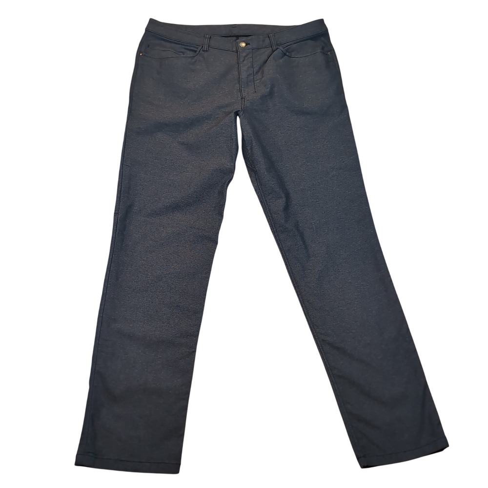 Lululemon ABC Pant Classic Mens Size 36x33 Gray Tech Canvas Straight Five Pocket